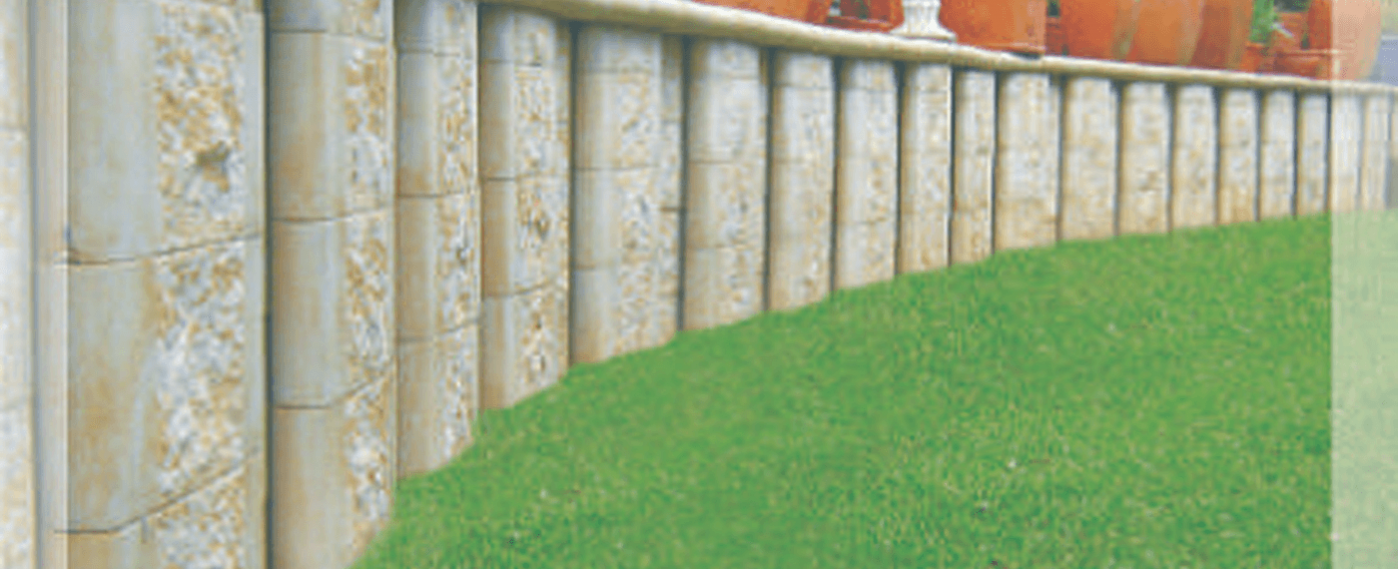 Curved retaining walls